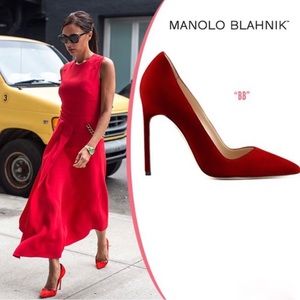 Manolo Blahnik Suede BB Pumps